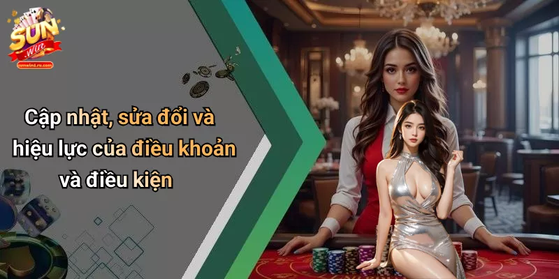 Cập nhật, sửa đổi và hiệu lực của điều khoản và điều kiện